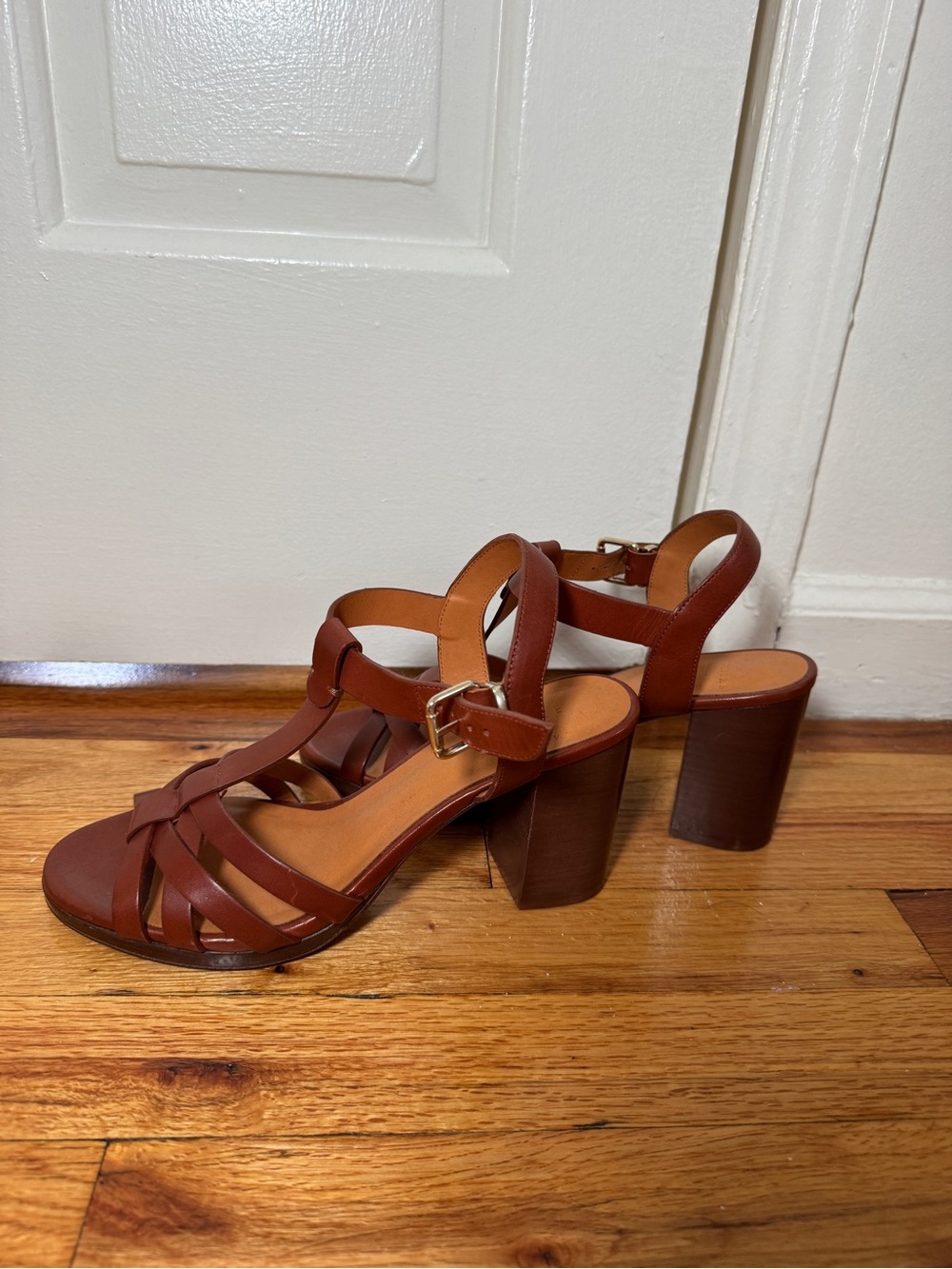Sezane Block Heel Sandals - 40 (9) - Picture 2 of 3